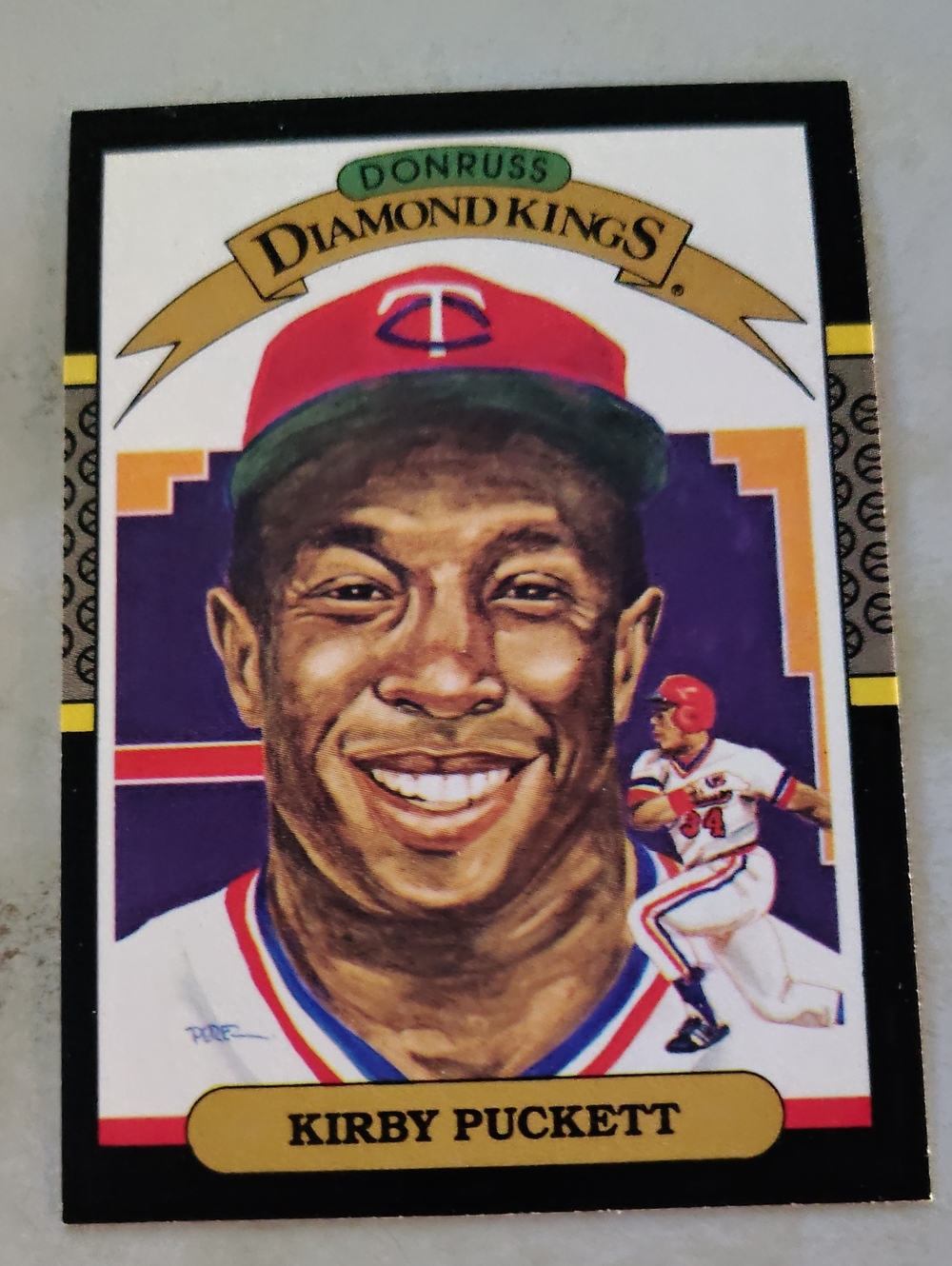 Kirby Puckett 1987 Donruss Diamond Kings #19 Baseball Card Minnesota Twins
